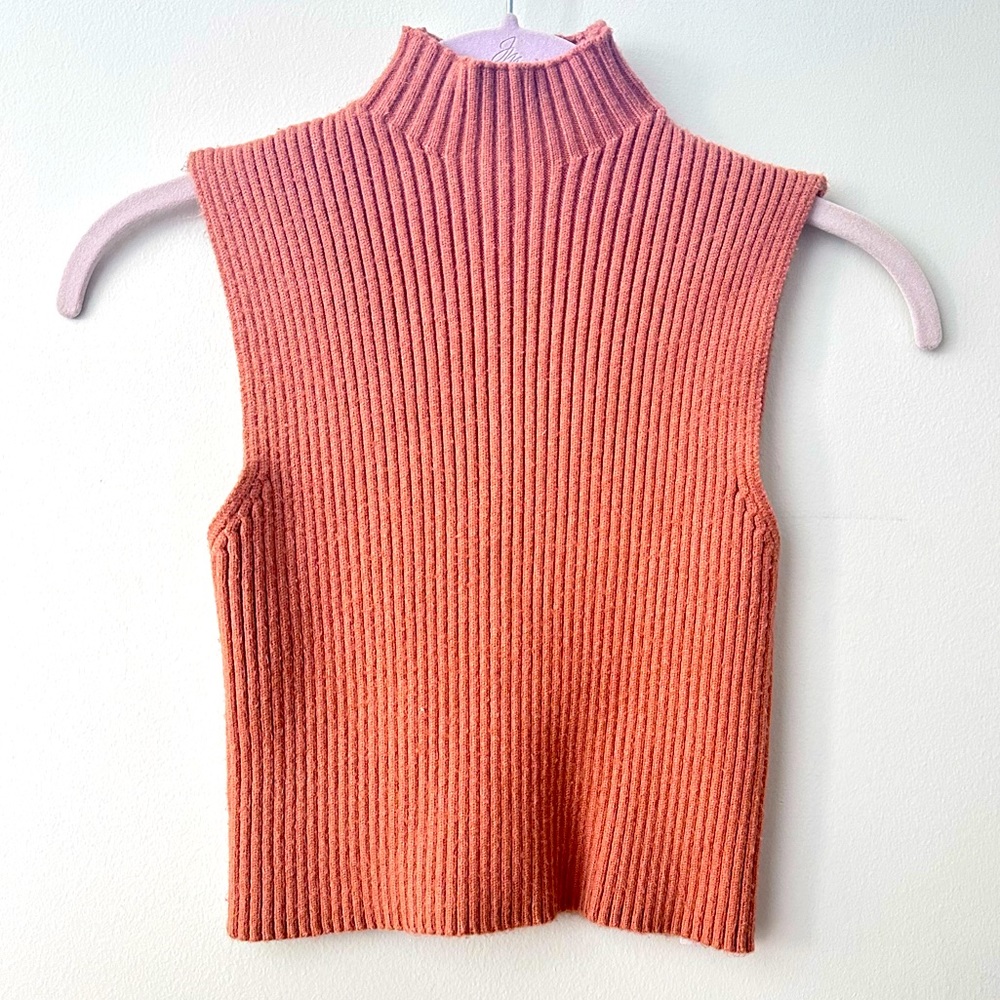 Zara Knit Mock Neck Top